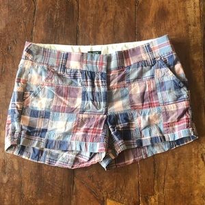 J. Crew plaid madras shorts - size 2
